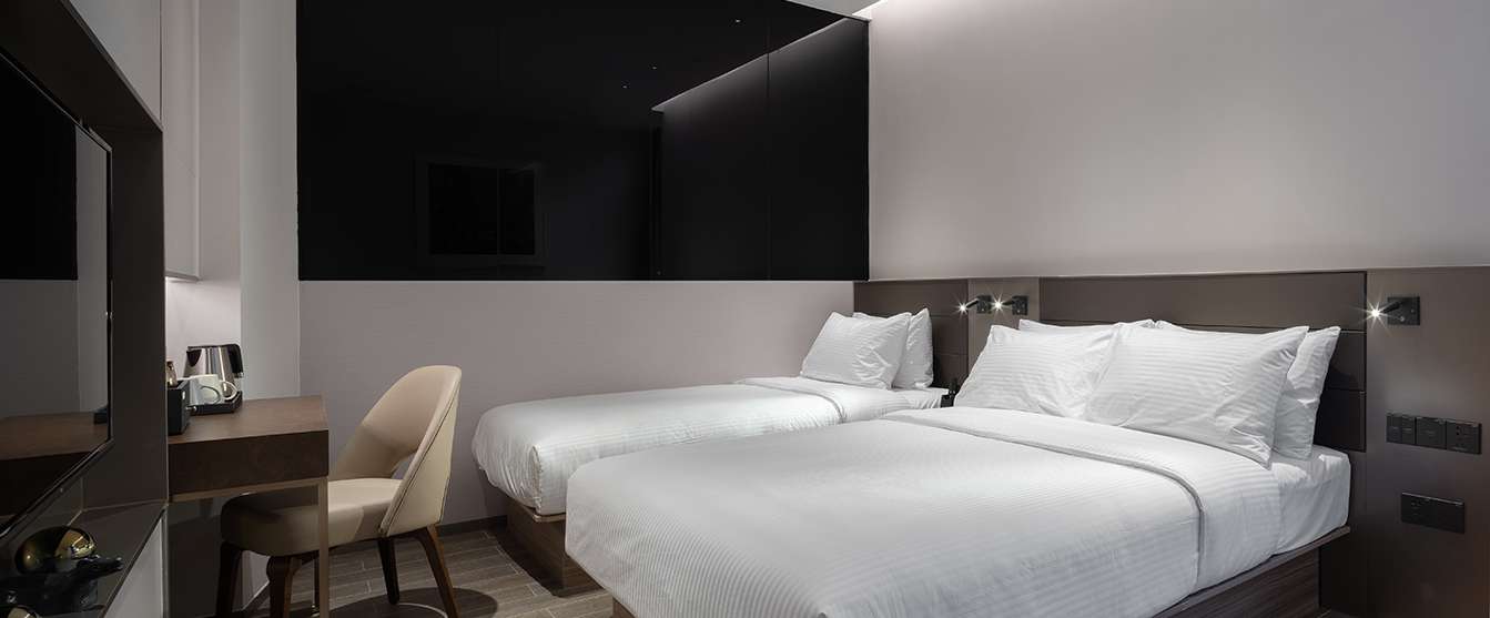 twin-bed-rooms, aerotel Hotel at Beijing Daxing Airport