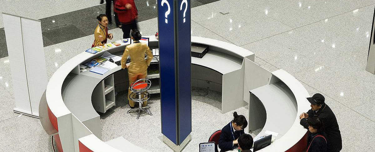 Beijing Capital Airport passenger counter