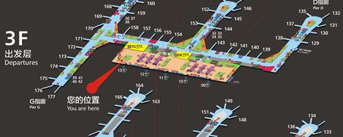 Chengdu Shuangliu Airport T2, Terminal 2, Map, Layout, Plan