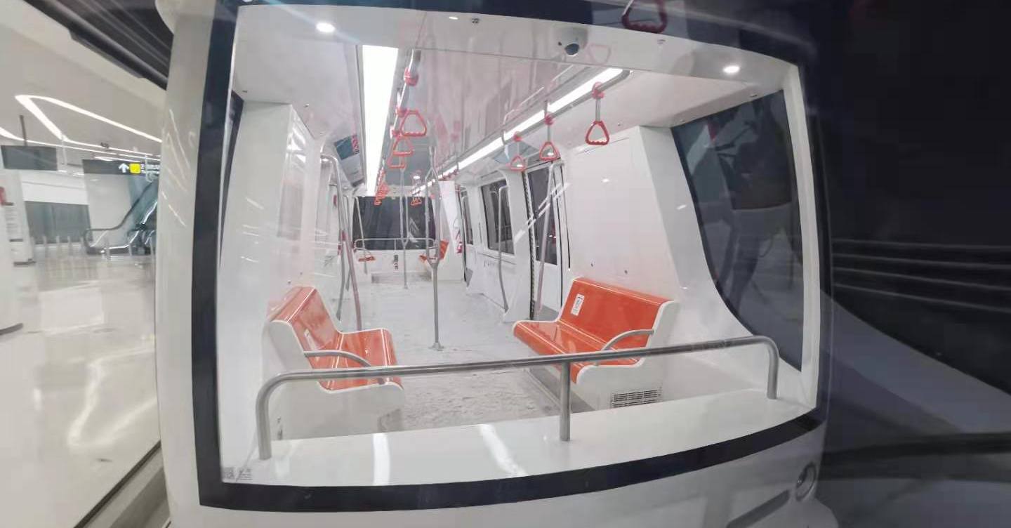APM train from T2 to T1, Chengdu Tianfu Airport, TFU airport, Terminal 1 ,Terminal 2