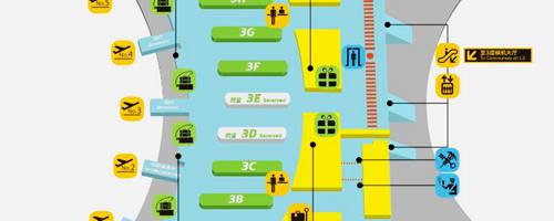 Chongqing Jiangbei Airport T3, Terminal 3A, Map, Layout, Plan