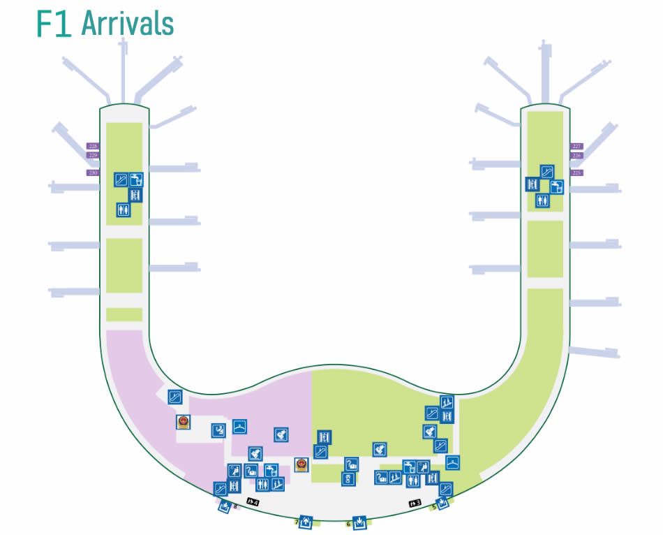F1 level, Terminal 2 map, Guilin Liangjiang Airport, KWL airport