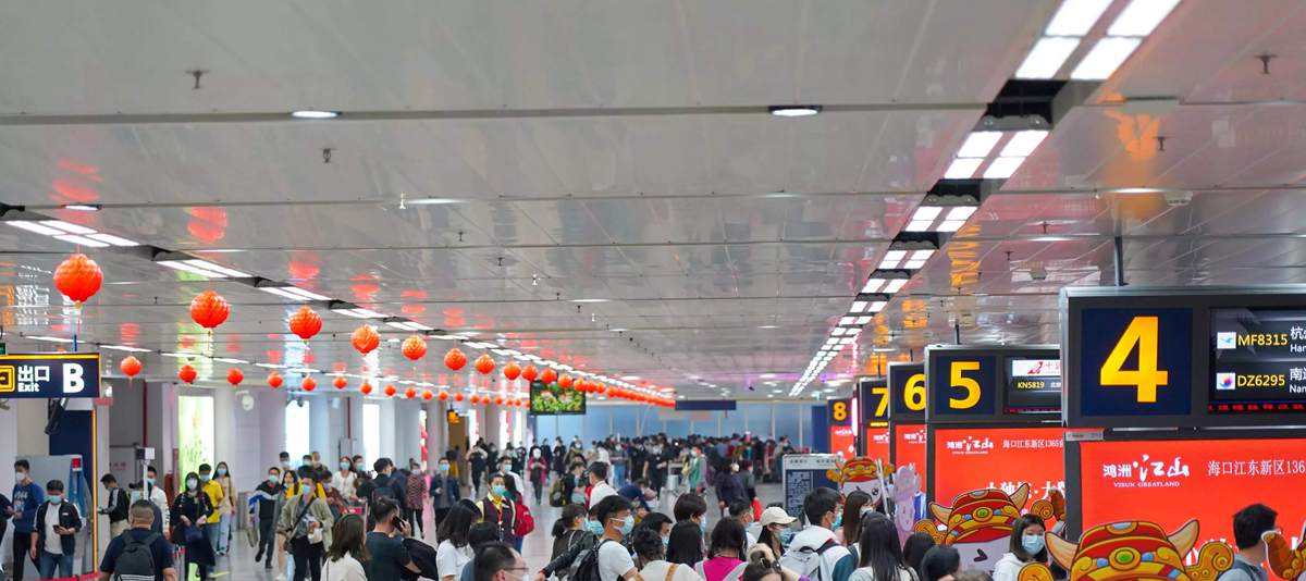 departures hall, Haikou Meilan Airport Terminal 1, T1 of HAK airport