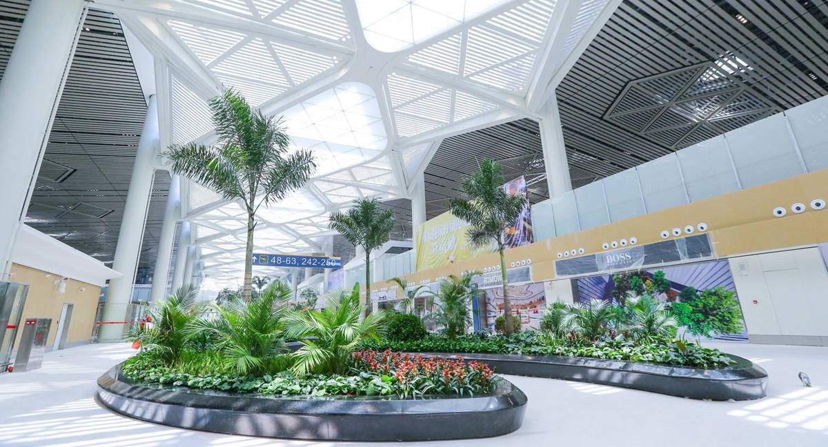 garden, Haikou Meilan Airport Terminal 2, T2 of  HAK airport