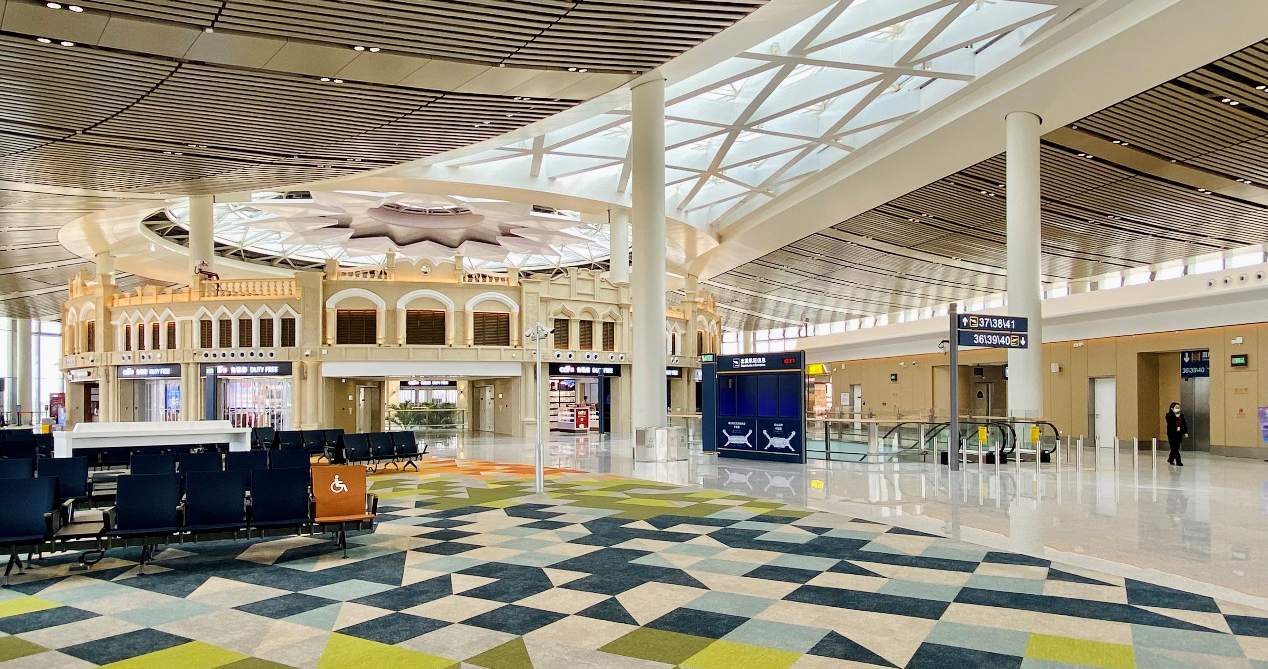 departures hall, Haikou Meilan Airport Terminal 2, T2 of  HAK airport