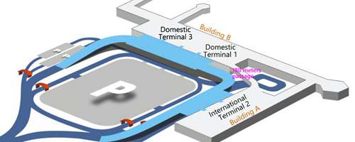 Hangzhou Xiaoshan Airport Terminal Map, T1, T2, T3 map