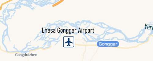 Lhasa Gonggar Airport map, LXA Airport map