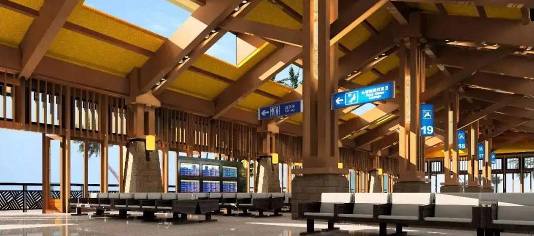departures hall, Sanya Phoenix Airport Terminal 2, T2 of  SYX airport
