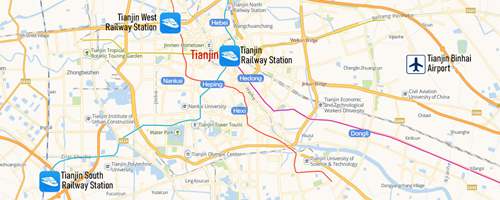 Tianjin Binhai Airport Map