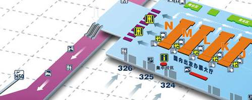 Xian Xianyang Airport Map, Layout, Plan, Terminal 3