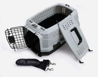 animal container, pet, on flight
