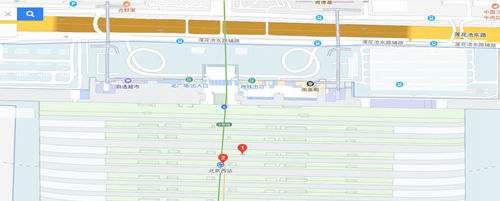 departure hall map of Beijing West Railway station