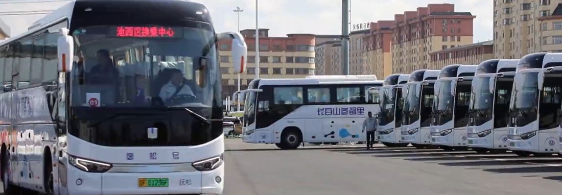 Bus at Changbaishan West Railway station, Bus routes at Changbaishan West Railway Station