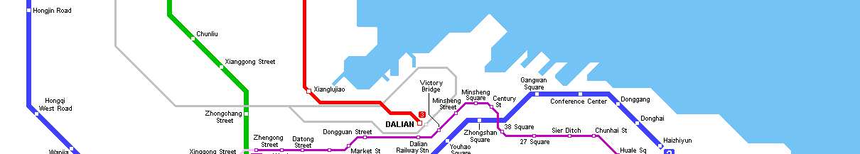 Metro Map of Dalian Railway Station, Dalian Metro Map