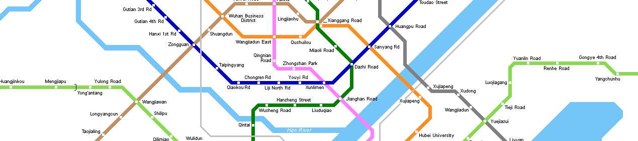 Metro Map of Hankou Railway Station, Hankou Metro Map