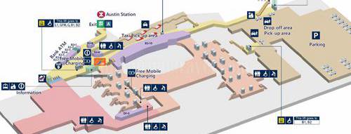 Layout map of Hong Kong West Kowloon Railway station