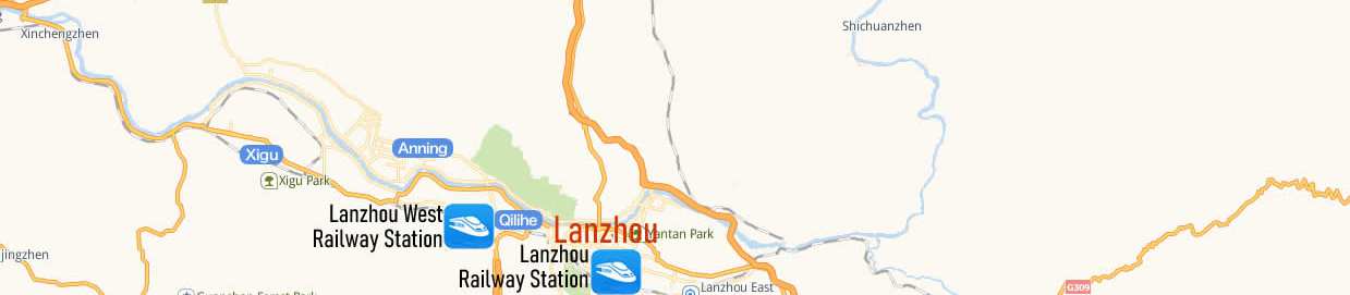 Map of Lanzhou West Railway Station, Map of Lanzhou high speed train station, location