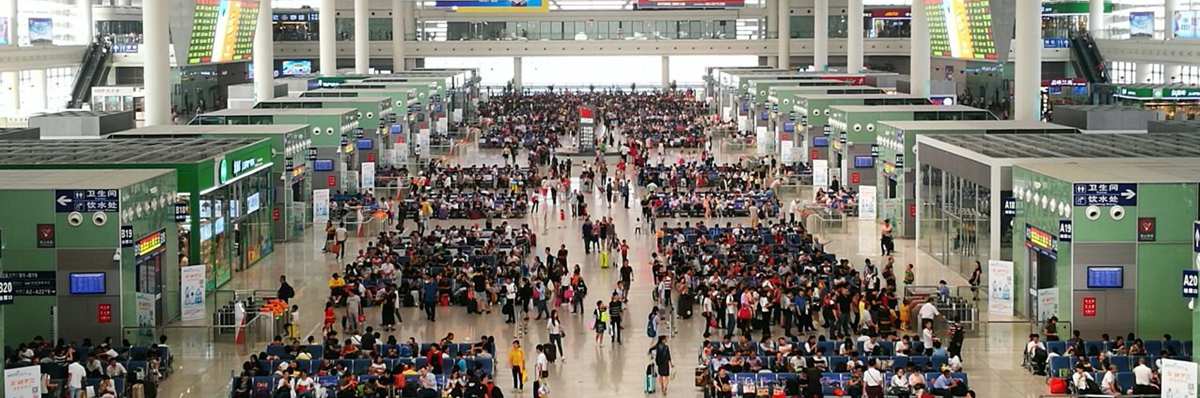 Departures hall at Nanchang West Railway station