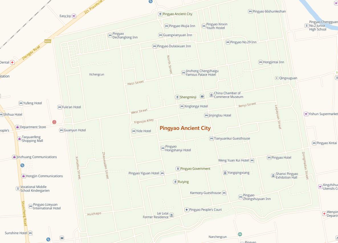 Pingyao Ancient City Map