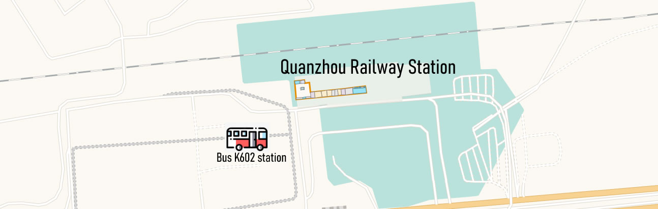 Airport bus k602 map, location, to Quanzhou Jinjiang Airport from Quanzhou Railway Station