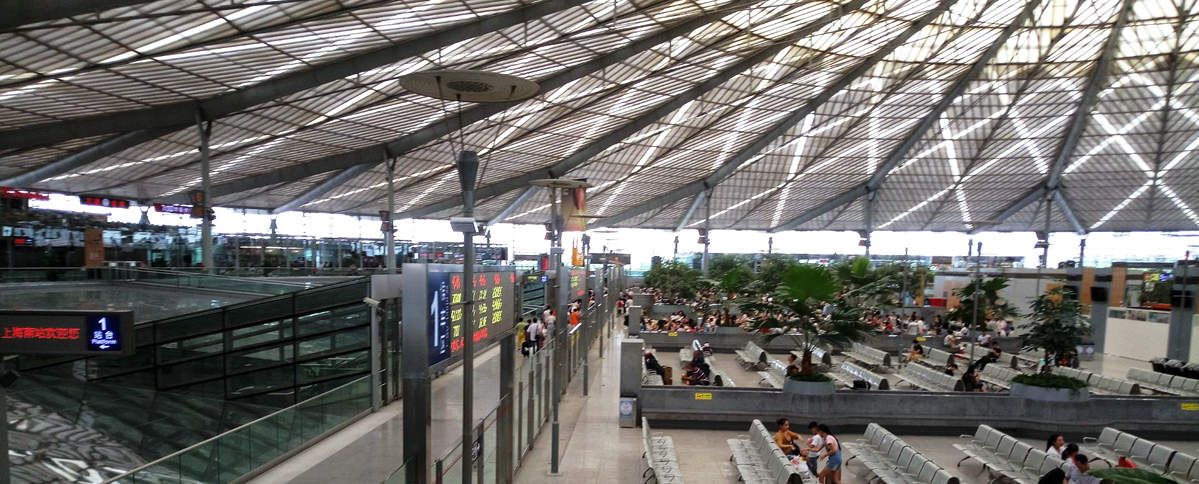 Departures at Shanghai South Railway station, Shanghai Nan Train Station