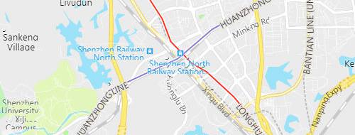 map of Shenzhen North Railway station