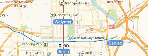 map of Xian North Railway station