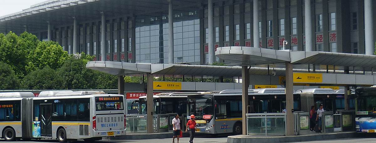 Bus at Yichang East Train Station
