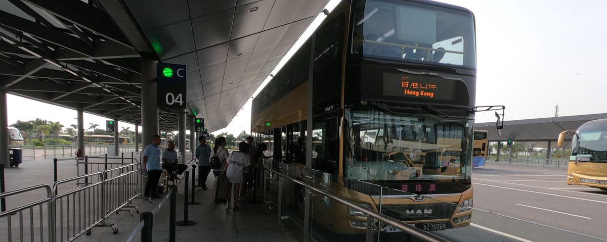 Zhuhai, Shuttle bus to Hong Kong-Zhuhai-Macau Bridge Hong Kong Port