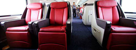 Business Class seats on high-speed trains